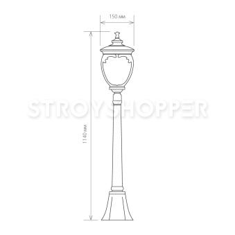 Уличный светильник на столбе IP44 GLYF-8024F